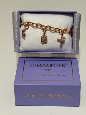 BP Rose Gold Hummingbird Charm Bracelet